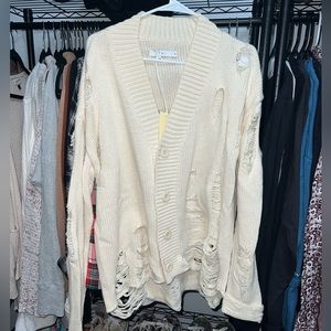 Distressed Oversized Sweater!